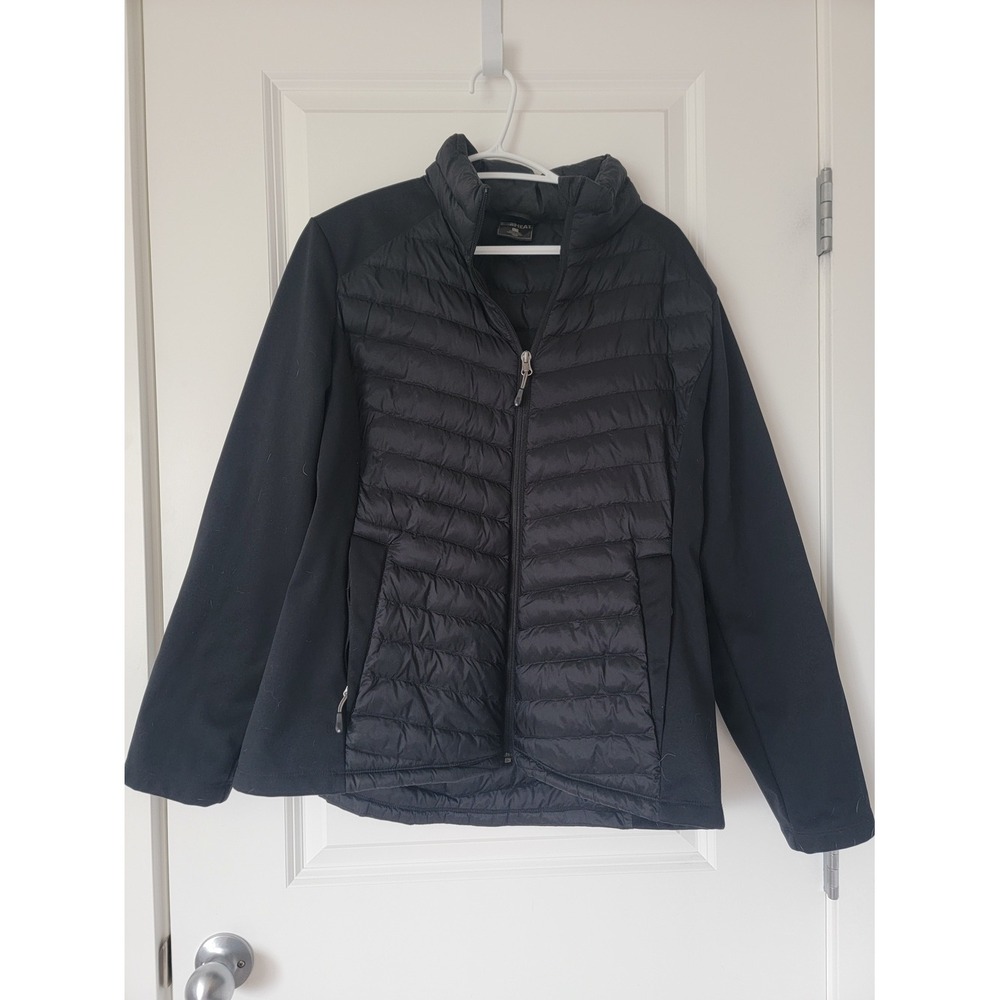 32‎ Degrees Black Quilted Hybrid Puffer Jacket